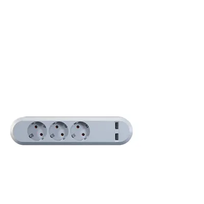 Bachmann Steckdosenleiste 381801 | 3x Schuko | 2x USB Charger 3,1A | Kinderschutz | 1,5m Kabel | Weiß