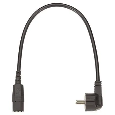 BACHMANN Netzanschlussleitung 356.1721 | H05VV-F 3G1,5 | 0,75m | Schuko CEE 7/4 auf IEC C13 | 10A 250V | schwarz PVC