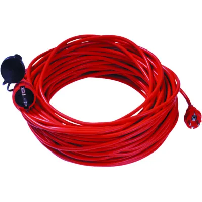 Bachmann Schuko-Verlängerungskabel 341.879 | H05VV-F 3G1,5mm² | 10m | 250V | Spritzwasserschutz | PVC | Orange