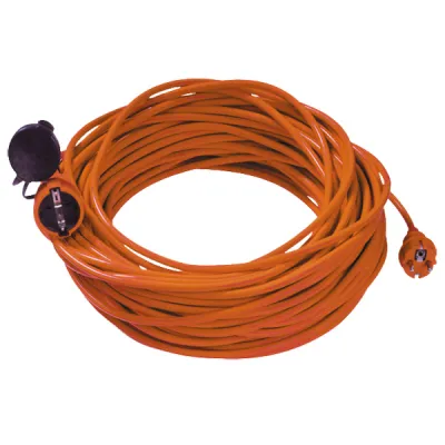 Bachmann Verlängerungskabel 341.870 | Schuko-Verlängerung 25m | H05VV-F 3x1,5mm² | PVC | 16A 250V | orange