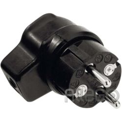 Bachmann Vollgummi-Winkelstecker sw 919.171