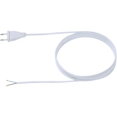 Bachmann Euro Anschlussleitung 202.185 | Netzkabel H03VVH2-F 2x0,75mm² | 3m | Eurostecker CEE 7/16 | PVC schwarz