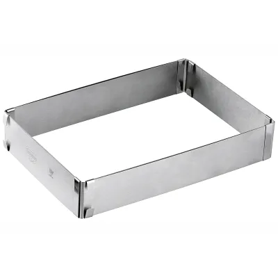 Dr. Oetker Backrahmen Varino 1920 | eckig | verstellbar 27,5-52x18,5-34x5cm | Edelstahl | spülmaschinenfest