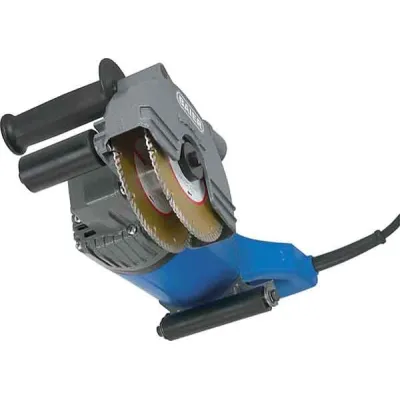 Baier Diamantfräse BDN 453 | Mauernutfräse 1800W | 7–35 mm Nutbreite | 7–45 mm Schnitttiefe | 2 Diamantscheiben