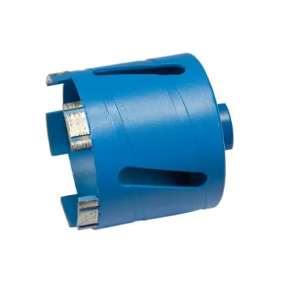 Baier Diamant-Trockenbohrkrone 2402 | Dosensenker Beton Klinker | Ø 82 mm | M16 Gewinde | Arbeitstiefe 70 mm | Blau