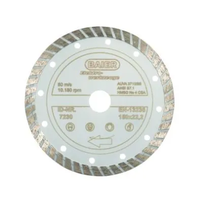 Baier Diamant-Trennscheibe 7230 | 150 x 22,2 mm Turbo | Beton, Ziegel, Poroton, Kalksandstein | gesintert | Allround