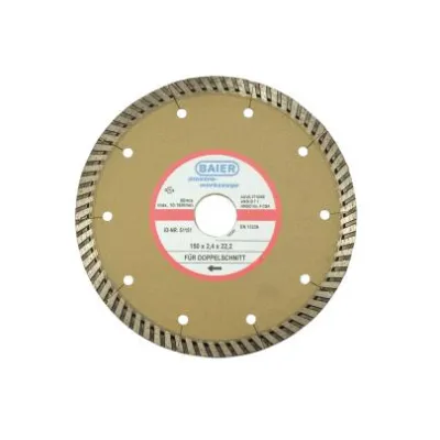 Baier Diamanttrennscheibe 51151 | 150 mm | Premium gesintert | Beton, Stahlbeton, Waschbeton, Backstein | Gold
