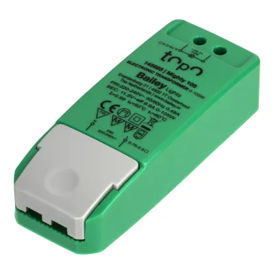 Bailey Elektronischer Trafo 145685 | 12V AC | 0-105W dimmbar | LED 0-70W & Halogen | Sicher | Kurzschlussschutz | grün