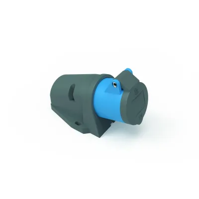 BALS Wandsteckdose 11895 | CEE 3p 16A 230V 6h | Quick-Connect | IP44 | Aufputz | schraublose Klemme | blau RAL 5015