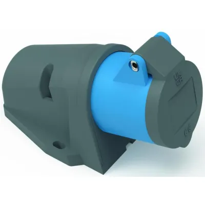 BALS Wandsteckdose 11895 | CEE 3p 16A 230V 6h | Quick-Connect | IP44 | Aufputz | schraublose Klemme | blau RAL 5015