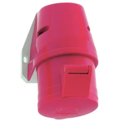 Bals CEE-Wandsteckdose 11905 | Quick-Connect 16A 4-polig 400V 6h | IP44 Aufputz | rot RAL3000 | Kunststoff