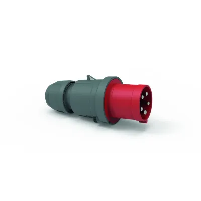 Bals CEE-Stecker 210765 | 5-polig 63A 400V 6h | QUICK-CONNECT | IP44 | schraublose Klemme | gerade | rot