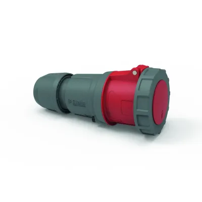 Bals CEE-Kupplung 3199 | 125A | 5-polig | 400V | 6h | IP67 | Multi-Grip | Schraubklemme | gerade | rot