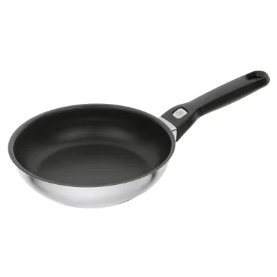 BALLARINI Bratpfanne Pesaro 24cm 3332909 | Induktion | Edelstahl 18/10 | Antihaft | Spülmaschinenfest | silber