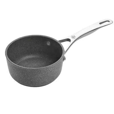 BALLARINI Stieltopf Salina 16 cm | Induktion | Granitium Antihaft | Aluminium | Edelstahlgriff | spülmaschinengeeignet