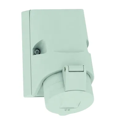 Bals Wandsteckdose CEE 110394 | 16A 5-polig 1h >50V | IP44 Aufputz | schraublose Klemme | Kunststoff grau RAL7035