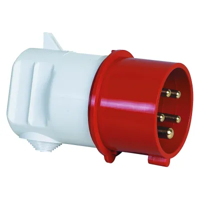 Bals CEE-Winkelstecker 236 | 16A 5-polig | 400V 6h | IP44 | Schraubklemme | Kunststoff | rot RAL3000