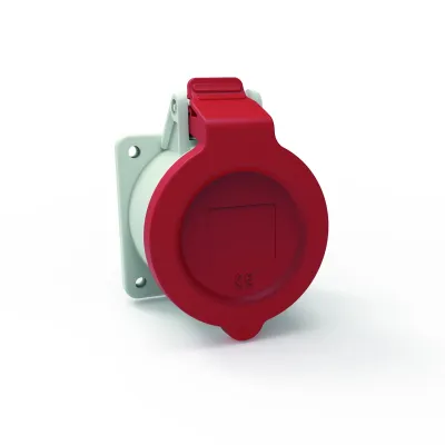 Bals CEE-Anbausteckdose 1320021-N | 32A 5-polig | 400V 6h | IP54 | schraublose Klemme | gerade | Kunststoff rot