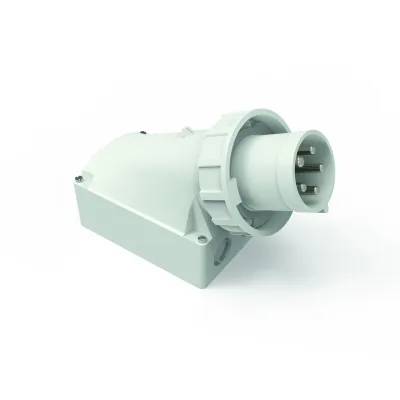 Bals Wandgerätestecker 24689 | CEE 5-polig 63A | Anbau-Stecker IP67 | 1h | abgewinkelt | Schraubklemme | grau RAL7035