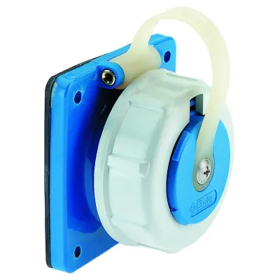 Bals Schutzkontakt-Anbausteckdose 7112 | SCHUKO Typ F | 16A 250V | IP68 | Flansch 75x75mm | Schraubklemme | blau