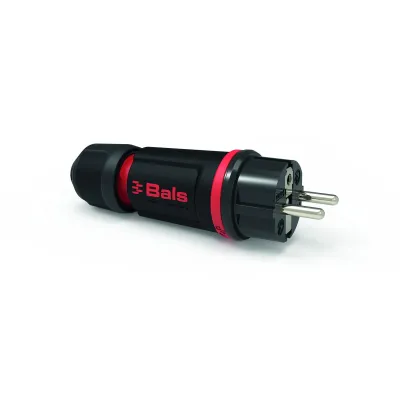 Bals Schutzkontaktstecker 7373-1 | 16A 3p 250V | IP54 | Schraubklemme | Kunststoff | Sustainable-Grip | rot