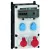Bild: Bals Steckdosen-Kombination VARIABOX-L 89066 | CEE 16A/32A 400V | 2x Schuko | IP44 | FI/LS | Wandmontage | grau