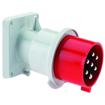 Bals Anbaugerätestecker 27116 | CEE 32A 7-polig 400V 6h | IP44 | schräg | Schraubklemme | Kunststoff | rot RAL3000