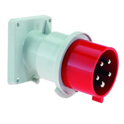 Bals Anbaugerätestecker 27124 | CEE-Stecker 5-polig 16A 400V | IP44 | schraublose Klemme | abgewinkelt | rot