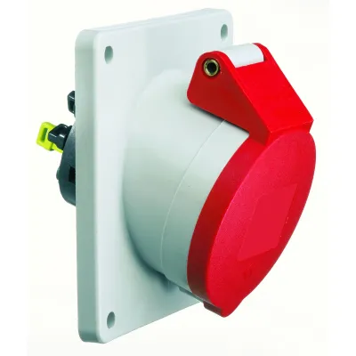 Bals CEE-Anbausteckdose 12730 | Quick-Connect | 16A 5-polig 400V 6h | IP44 | abgewinkelt | Kunststoff | rot RAL3000