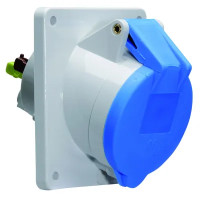 Bals CEE-Anbausteckdose 12789 | Quick-Connect | 32A 3-polig 230V 6h IP44 | schraublose Klemme | geneigt 20° | blau