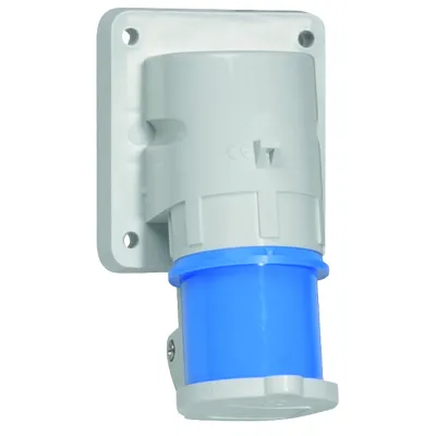 Bals Aufbau-Gerätestecker 2626 | CEE 3-polig 16A 230V 6h | IP44 | Schraubklemme | abgewinkelt | blau RAL5015