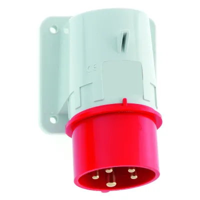 Bals Aufbaugerätestecker 26050 | CEE 5-polig 16A 400V 6h | Quick-Connect | IP44 | schraublose Klemme | rot RAL 3000