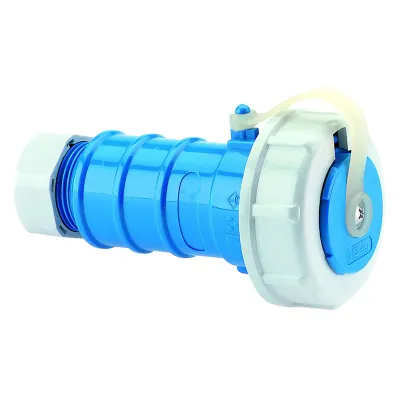 Bals Elektrotech. Schutzkontakt-Kupplung 746 | Schuko IP68 | 16A 250V 3-polig | halogenfrei | Kunststoff | gerade | blau