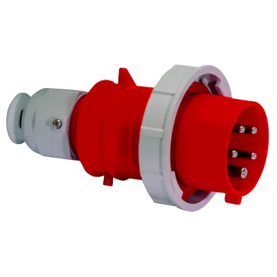 Bals CEE-Stecker 21241 | 32A 5-polig | Quick-Connect | IP67 | 400V 6h | Schraublose Klemme | Rot