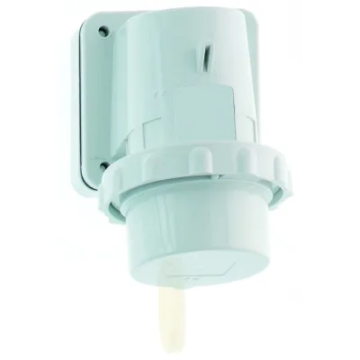 Bals CEE-Wandgerätestecker 24013 | 32A 5p 400V 6h IP67 | Schraubklemme | Kunststoff | vernickelte Kontakte | rot RAL3000