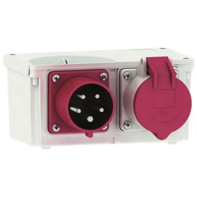 Bals Energieversorgungseinheit 592 | CEE-Kombi 32A 400V 5-polig | IP44 | Wandmontage | Kunststoff | grau