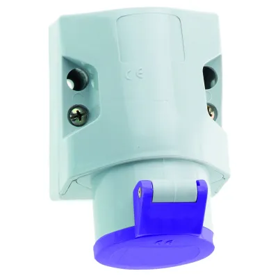 Bals CEE-Wandsteckdose 4111 | 32A 2-polig 24V | Aufputz | IP44 | Schraubklemme | Kunststoff | violett RAL4005