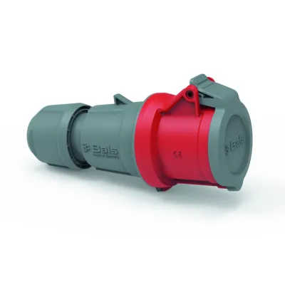 Bals Kupplung 32A 5-polig 301 | 400V | IP54 | schraublose Klemme | Kunststoff | 6h Uhr | rot RAL3000