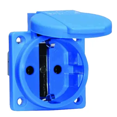 Bals Schutzkontakt-Anbausteckdose 71094 | 16A 3-polig | IP54 | 250V | 50x50mm Flansch | Schraubklemme | halogenfrei