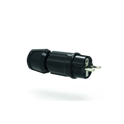 Bals Schutzkontaktstecker 7372 | Schuko Stecker Typ F | 16A 250V IP44 | Kunststoff | Schraubklemme | schwarz