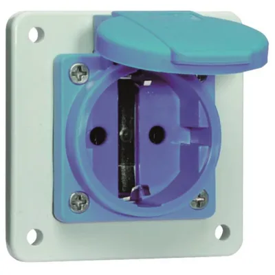 Bals Schutzkontakt-Anbausteckdose 71108 | 16A | IP54 | QUICK-CONNECT | 3-polig | schraublose Klemme | blau