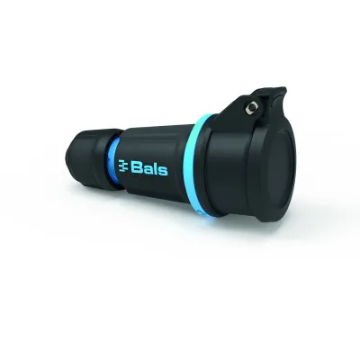 Bals Schutzkontakt-Kupplung 7486-1 | 16A 250V IP54 | 3-polig Typ F | Kunststoff | halogenfrei | blau