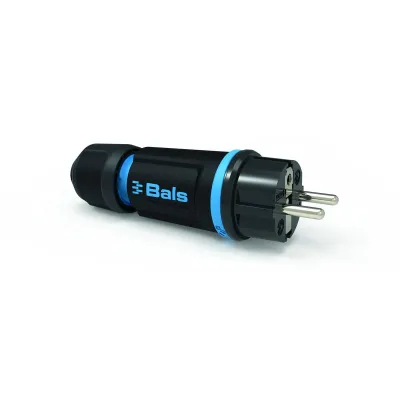 Bals Schutzkontakt-Stecker 7370-1 | 16A | 250V | IP54 | 2P+PE | Kunststoff | Schraubklemme | blau
