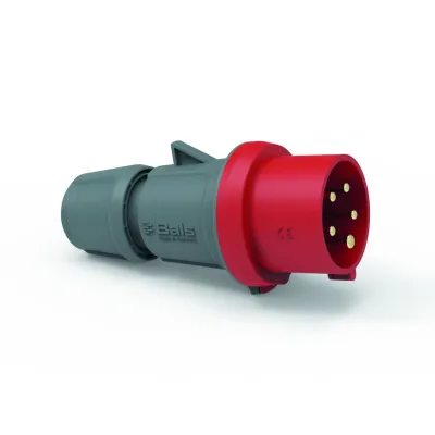 Bals CEE-Stecker INNOLINQ 200 | 16A 5-polig | 400V | IP54 | schraublose Klemme | 6h | Kunststoff | rot RAL3000