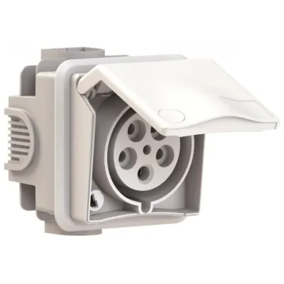 BALS CEE-Unterputzsteckdose 1412 | 32A 5-polig 6h | 400V | IP44 | Schraubklemme | Kunststoff | rot RAL3000