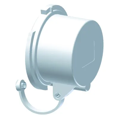 BALS Schutzkappe für CEE-Stecker 832 | 5-polig | 32A | IP67 | Polyamid grau | mit Befestigungsband