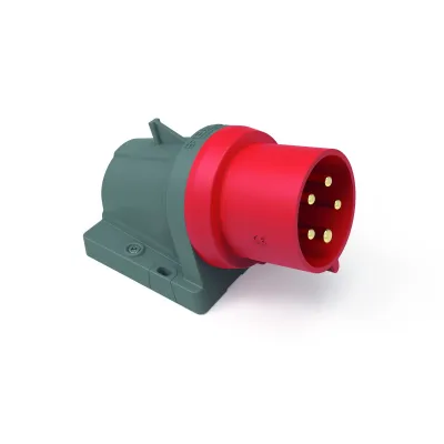 Bals Wandgerätestecker INNOLINQ 24661 | CEE 32A 5p 400V 6h IP44 | schraublose Klemme | Kunststoff | rot RAL3000