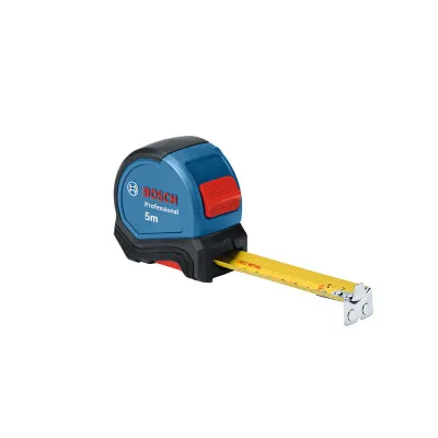 Bosch Professional Maßband 1600A016BH | Bandmaß 5 m | Magnethaken | Softgriff | 27 mm Nylon-Stahlband | Blau
