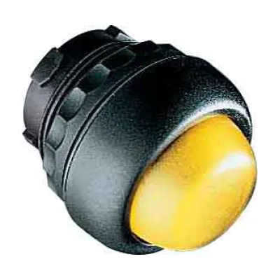 BARTEC Frontelement für Leuchtmelder 05-0003-001500 | rund | gelb | 30,5 mm | IP67 | Frontring schwarz Kunststoff