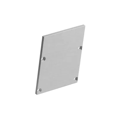 Barthelme Endkappe 62399646 | Endkappen-Set für Aluprofil | Aluminium eloxiert | 61,5x40mm | 2 Stück | inkl. Schrauben